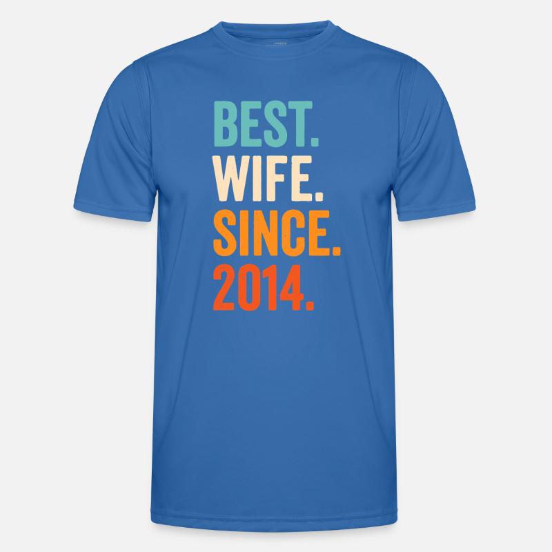 Beste Ehefrau seit 2014 - Männer Funktions-T-Shirt - Königsblau
