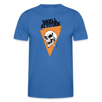 Rebel Skull with Triangle Cigarette - Men's Functional T-Shirt - royal blue - Front - AI Model Male 178 dark (178cm)