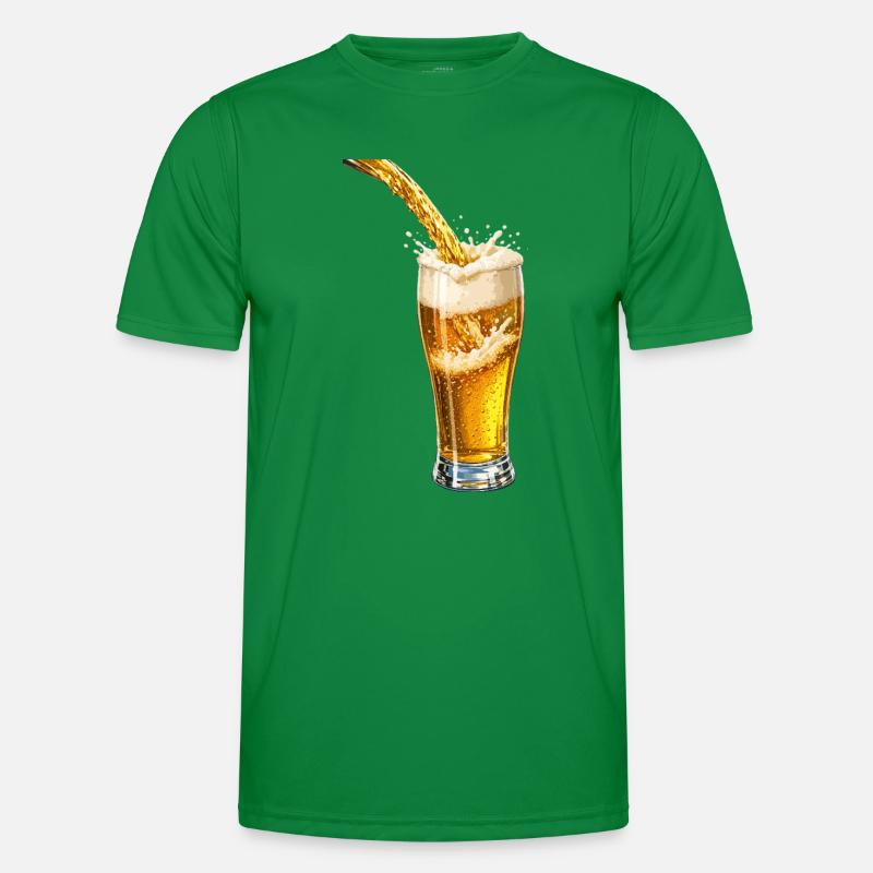 Éclat de mousse de bière dorée T-shirt sport Homme