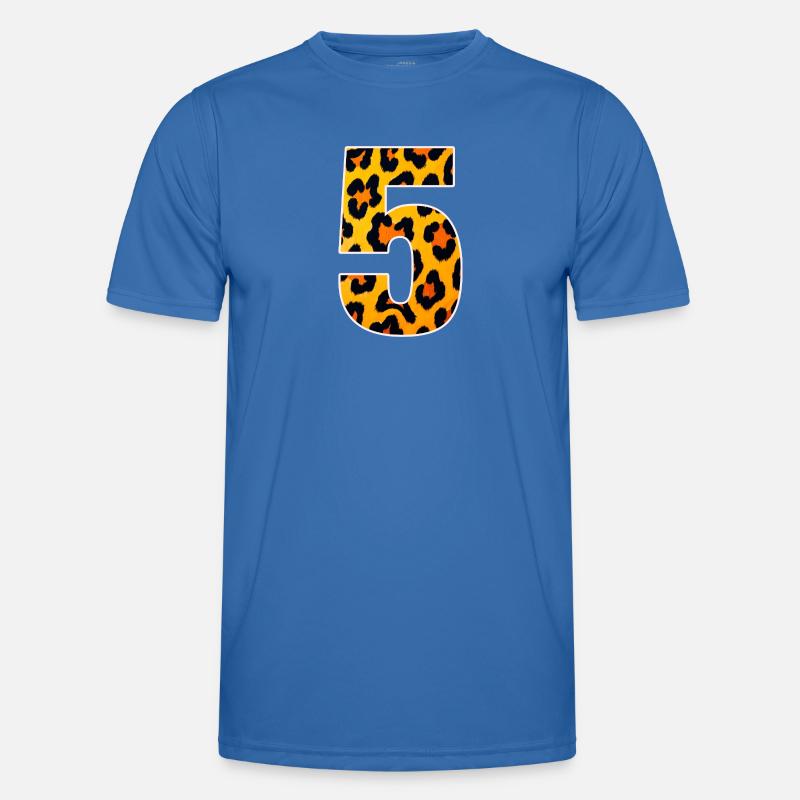 Leopard 5 Fur Pattern - Men's Functional T-Shirt - royal blue