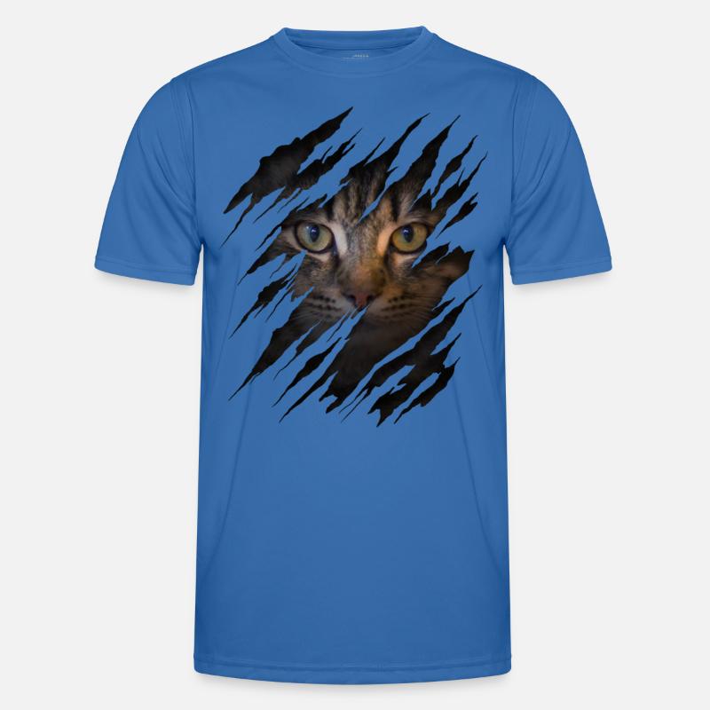 Cat with scratch - Cat face Scratch Cat Men's Functional T-Shirt