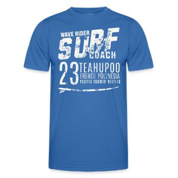Surftrainer Wellenreiter Teahupoo Tahiti - Männer Funktions-T-Shirt - Königsblau - Vorne - AI Model Male 178 dark (178cm)