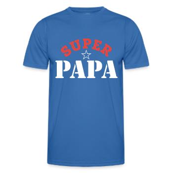 Super papa. Superpapa. Fête des pères. Papa - T-shirt sport Homme - bleu roi - Devant - AI Model Male 178 dark (178cm)