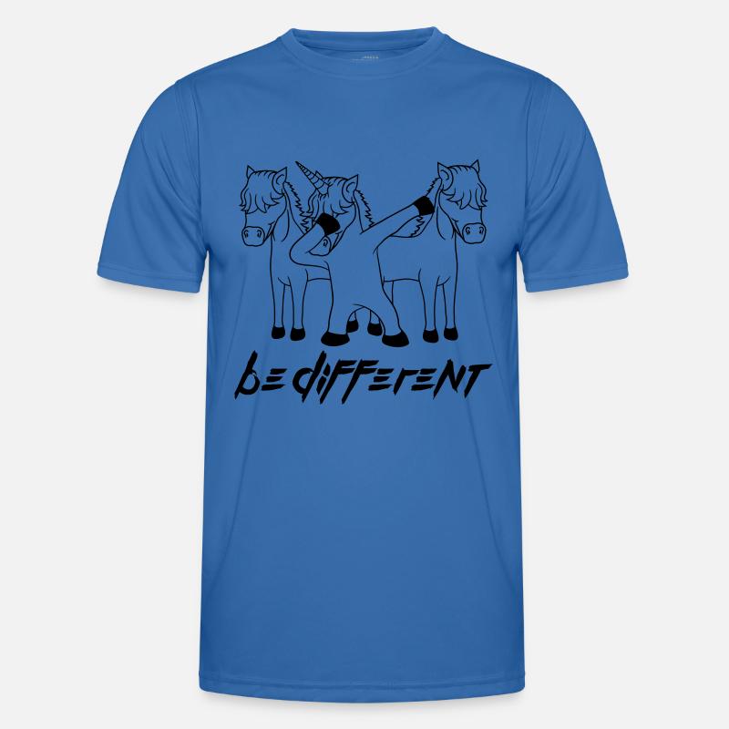 team text anders be different crew party dabbing u Männer Funktions-T-Shirt