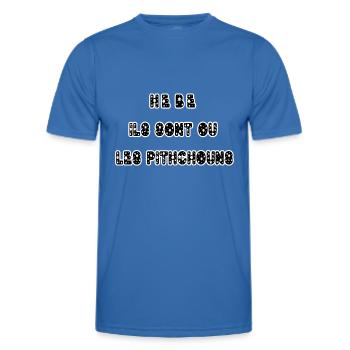 Expression Française les pitchouns - T-shirt sport Homme - bleu roi - Devant - AI Model Male 178 dark (178cm)