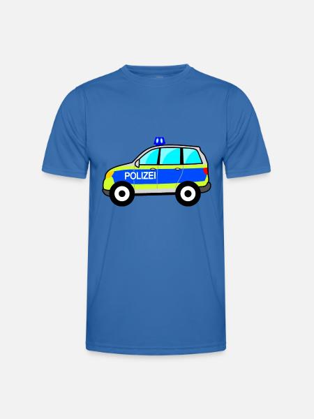Polizeiauto, Polizei, deutsche Polizei, Blaulicht - Männer Funktions-T-Shirt - Königsblau