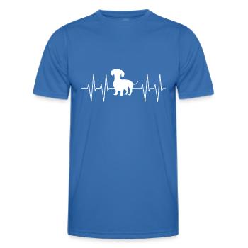Teckel Teckel avec ligne de cœur mon teckel - T-shirt sport Homme - bleu roi - Devant - AI Model Male 178 dark (178cm)