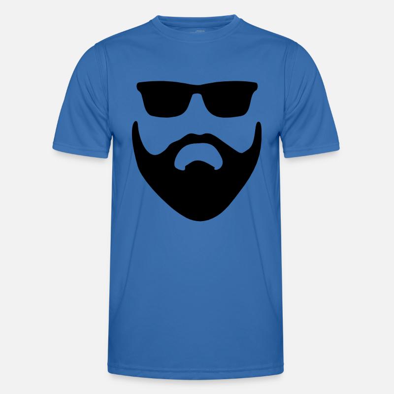 Bart Gesicht Vektor - Männer Funktions-T-Shirt - Königsblau