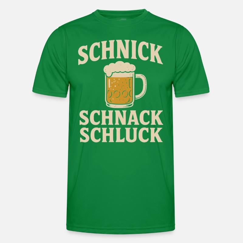 Schnick Schnack Schips lustiger Bier Spruch Men's Functional T-Shirt