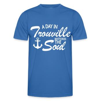 a day in Trouville restores the soul - Men's Functional T-Shirt - royal blue - Front - AI Model Male 178 dark (178cm)