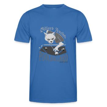 Poolbillard was sonst, Billard Fuchs mit Spruch - Männer Funktions-T-Shirt - Königsblau - Vorne - AI Model Male 178 dark (178cm)