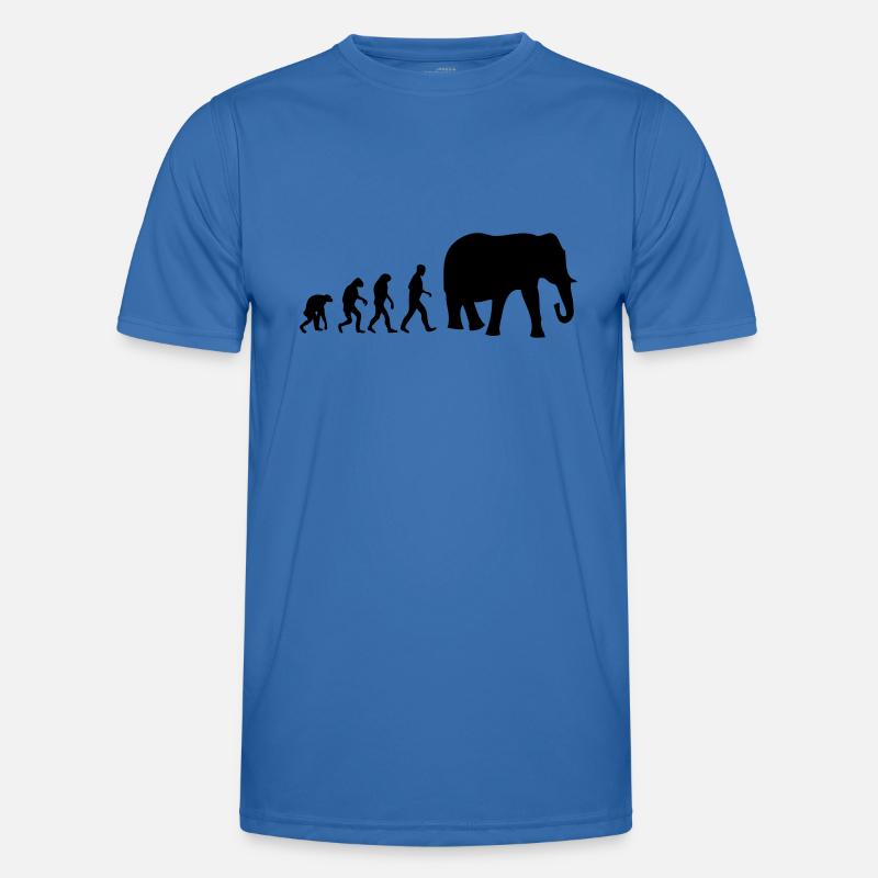 éléphant evolution - T-shirt sport Homme - bleu roi