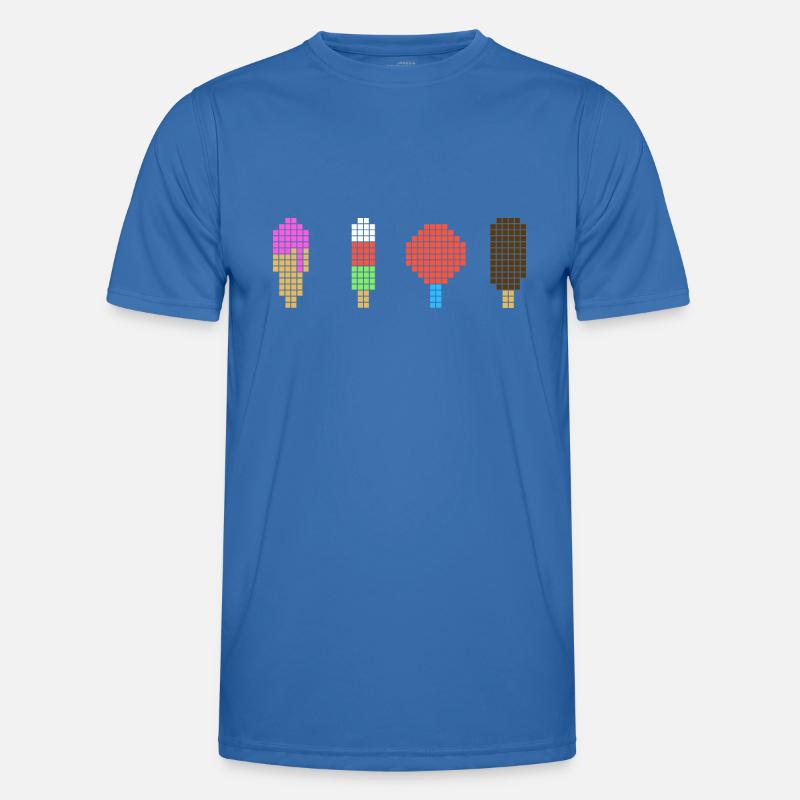 Pixel Eis - Retro Eiscreme - Männer Funktions-T-Shirt - Königsblau