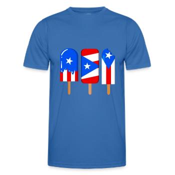 Porto Rico - T-shirt sport Homme - bleu roi - Devant - AI Model Male 178 dark (178cm)