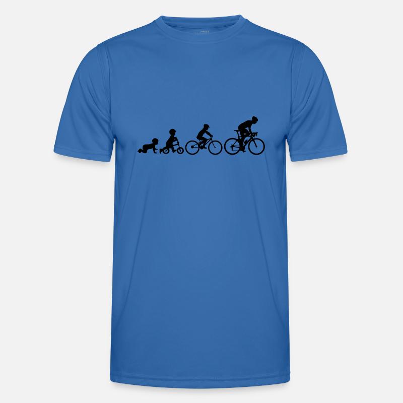 Cyclist Evolution Bicycle Biker Cyclist - Men's Functional T-Shirt - royal blue