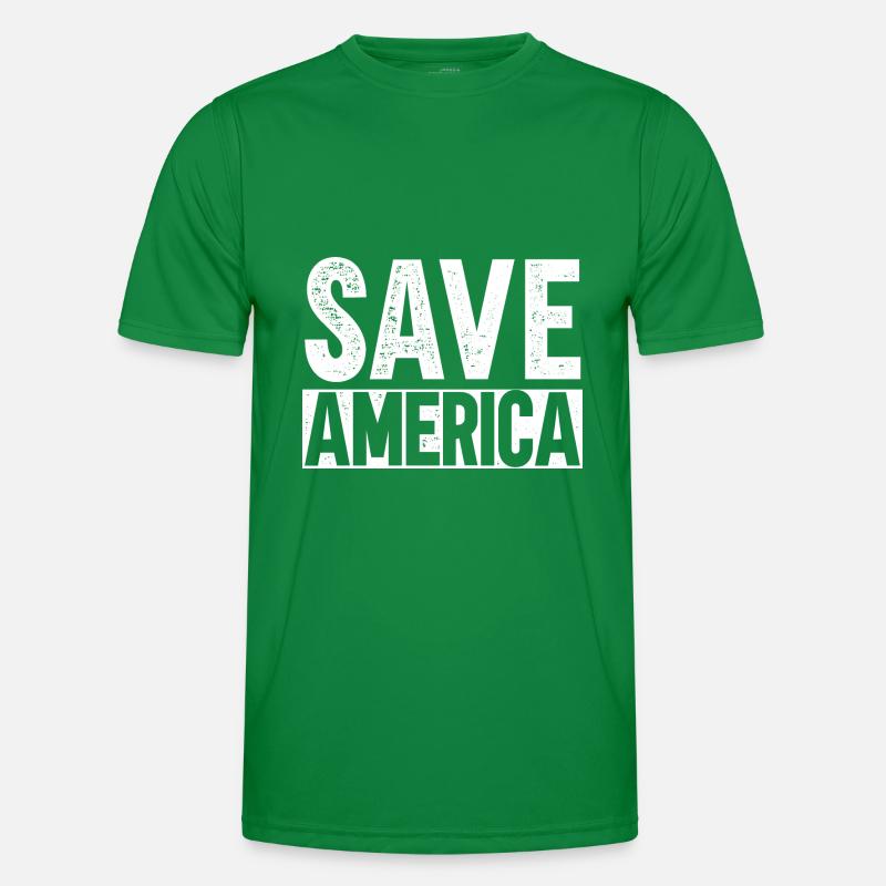 Save America Männer Funktions-T-Shirt
