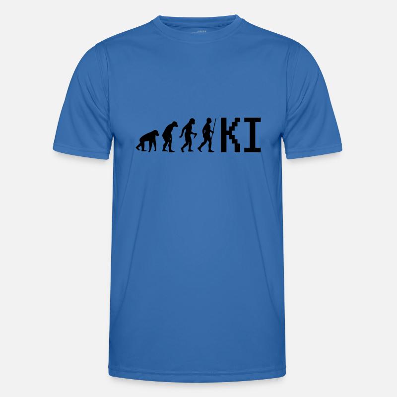 Evolution Computer Geschenk KI - Männer Funktions-T-Shirt - Königsblau