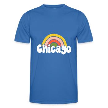 Chicago 70er Jahre Hippie - Männer Funktions-T-Shirt - Königsblau - Vorne - AI Model Male 178 dark (178cm)