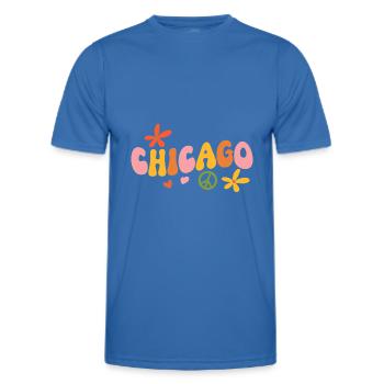Chicago 70er Jahre Hippie - Männer Funktions-T-Shirt - Königsblau - Vorne - AI Model Male 178 dark (178cm)