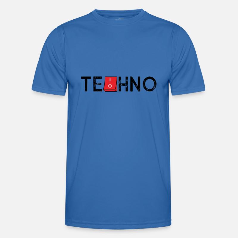 Techno On Off Männer Funktions-T-Shirt