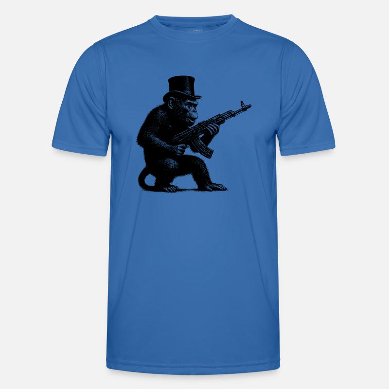 Monkey with machine gun Men's Functional T-Shirt
