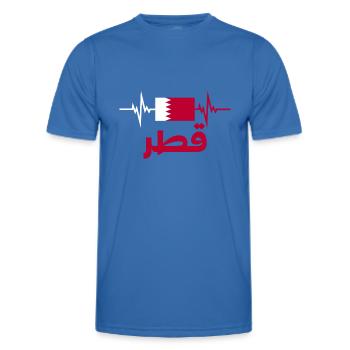 Qatar Football 2022 heartbeat Qatar - Men's Functional T-Shirt - royal blue - Front - AI Model Male 178 dark (178cm)