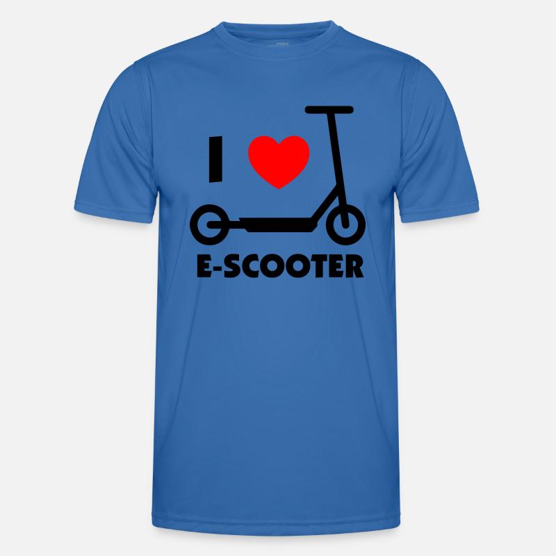 E-Scooter E-Roller Scooter - Männer Funktions-T-Shirt - Königsblau
