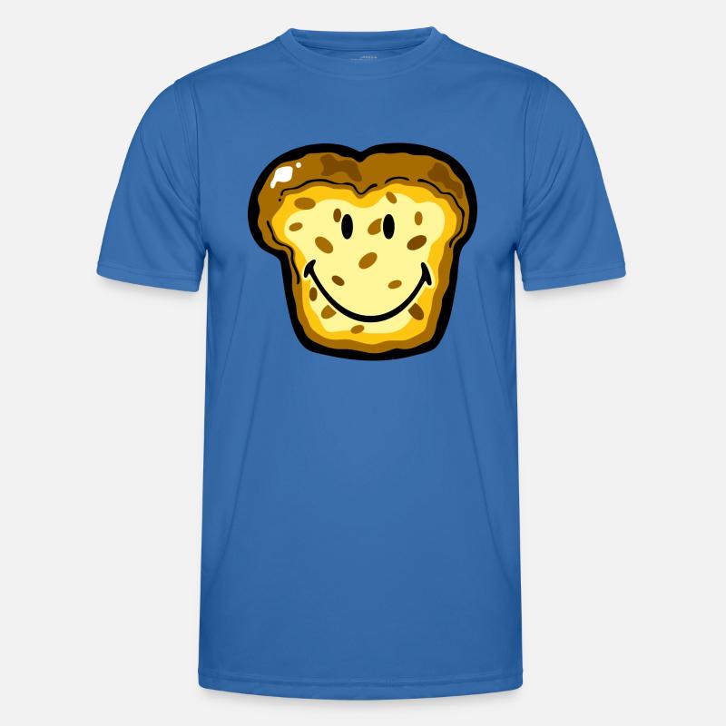 Smiley Bread - Funktionsshirt til herrer - kongeblå