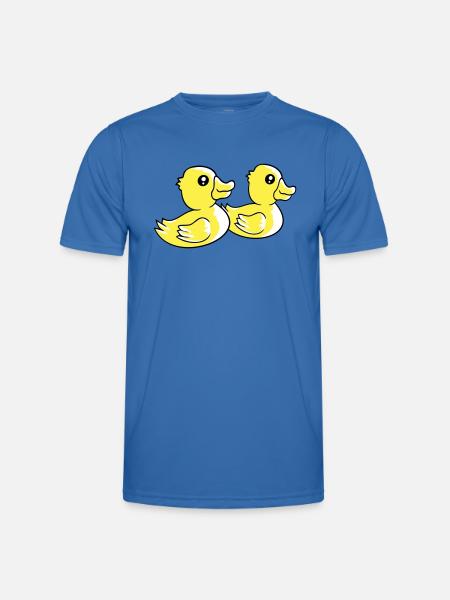 2 ænder svømmevand par to venner hold - Funktionsshirt til herrer - kongeblå