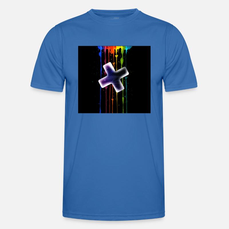 Plus vor einen Regenbogen - Männer Funktions-T-Shirt - Königsblau