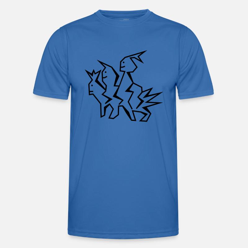 Vector drawing three-headed dragon Men's Functional T-Shirt