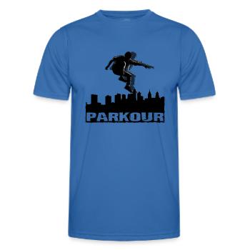 Parkour - Männer Funktions-T-Shirt - Königsblau - Vorne - AI Model Male 178 dark (178cm)