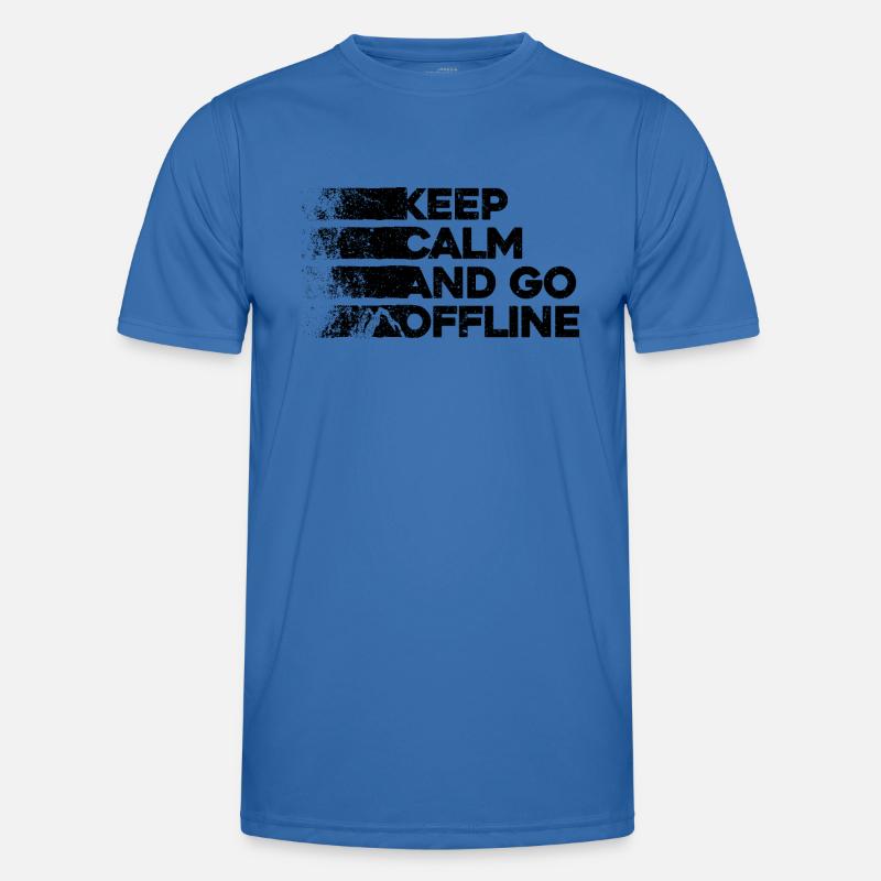 Restez calme et déconnectez-vous. Conception de randonnée T-shirt sport Homme