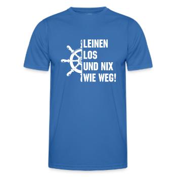 Leinen los und nix wie weg - Männer Funktions-T-Shirt - Königsblau - Vorne - AI Model Male 178 dark (178cm)