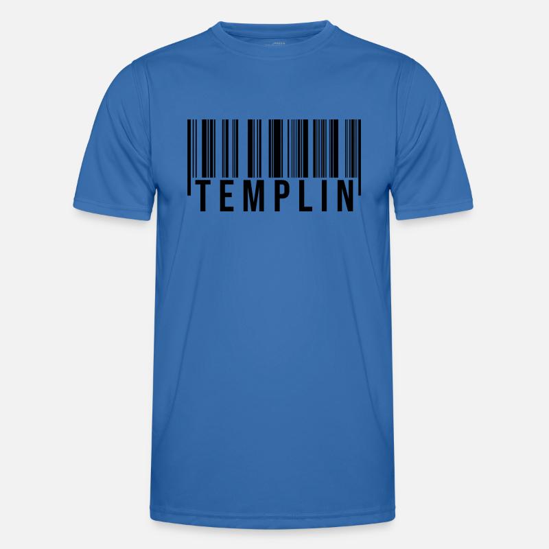 Templin Strichcode - Männer Funktions-T-Shirt - Königsblau