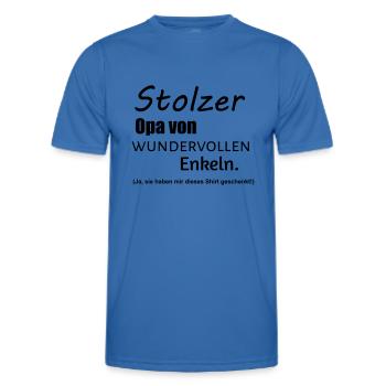 stolzer opa von wundervollen enkeln - Männer Funktions-T-Shirt - Königsblau - Vorne - AI Model Male 178 dark (178cm)
