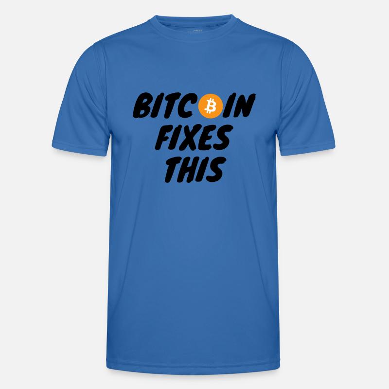 Krypto Bitcoin Fixes This - Männer Funktions-T-Shirt - Königsblau