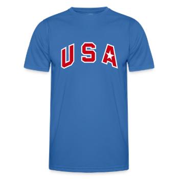 USA Redeem team - 2008 - Men's Functional T-Shirt - royal blue - Front - AI Model Male 178 dark (178cm)