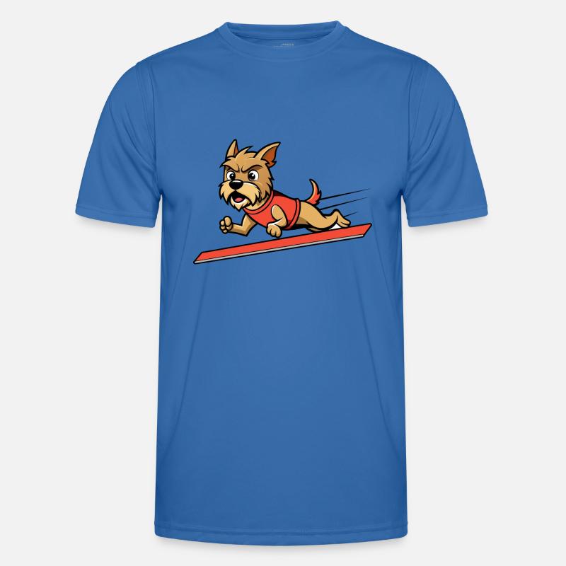 Border Terrier déterminé dans la course Terrier T-shirt sport Homme