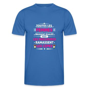 ramasseuse de cèpes Cadeau cèpes humour - T-shirt sport Homme - bleu roi - Devant - AI Model Male 178 dark (178cm)
