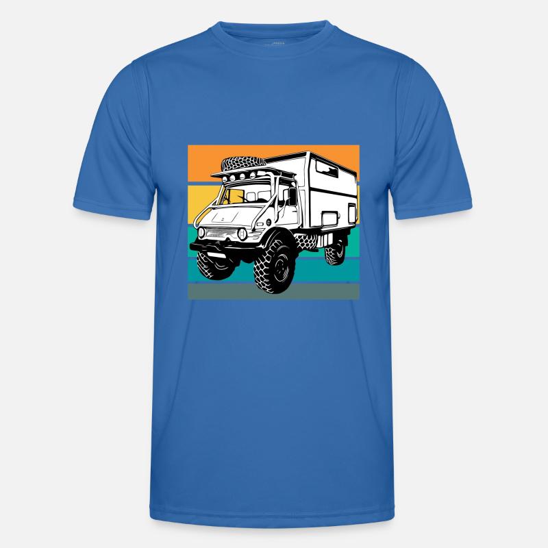 Camping - Unimog - Sunset - Oldtimer - Men's Functional T-Shirt - royal blue