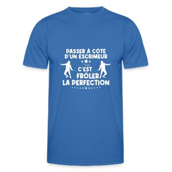 Passer À Côté De Un Escrimeur C’est La Perfection - T-shirt sport Homme - bleu roi - Devant - AI Model Male 178 dark (178cm)