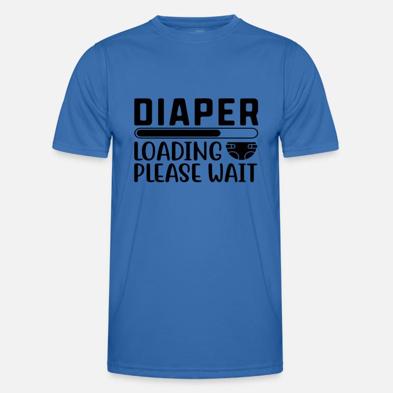 Diaper Loading Please Wait - Men's Functional T-Shirt - royal blue