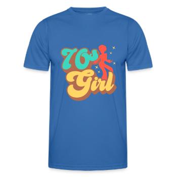 70s Girl 70s Girl Hippie - Men's Functional T-Shirt - royal blue - Front - AI Model Male 178 dark (178cm)