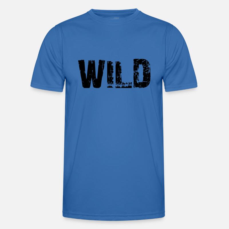 Dziki - Funkcjonalna koszulka męska - błękit królewski