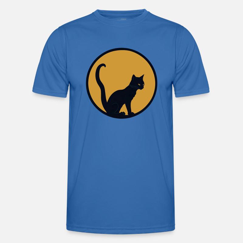 Schwarze Katze, ein Symbol Männer Funktions-T-Shirt