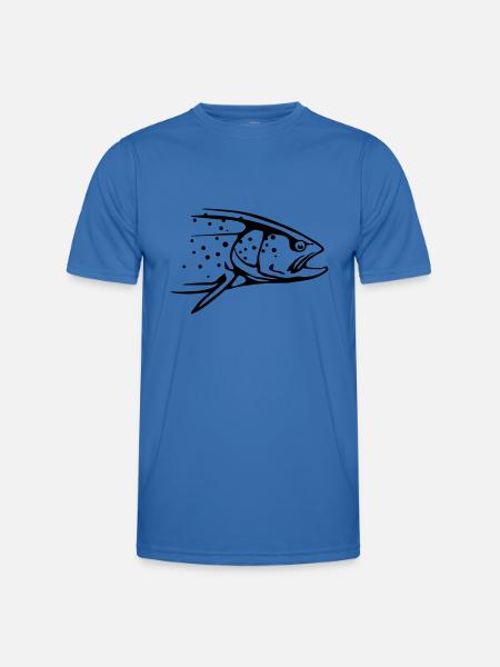 truite - T-shirt sport Homme - bleu roi