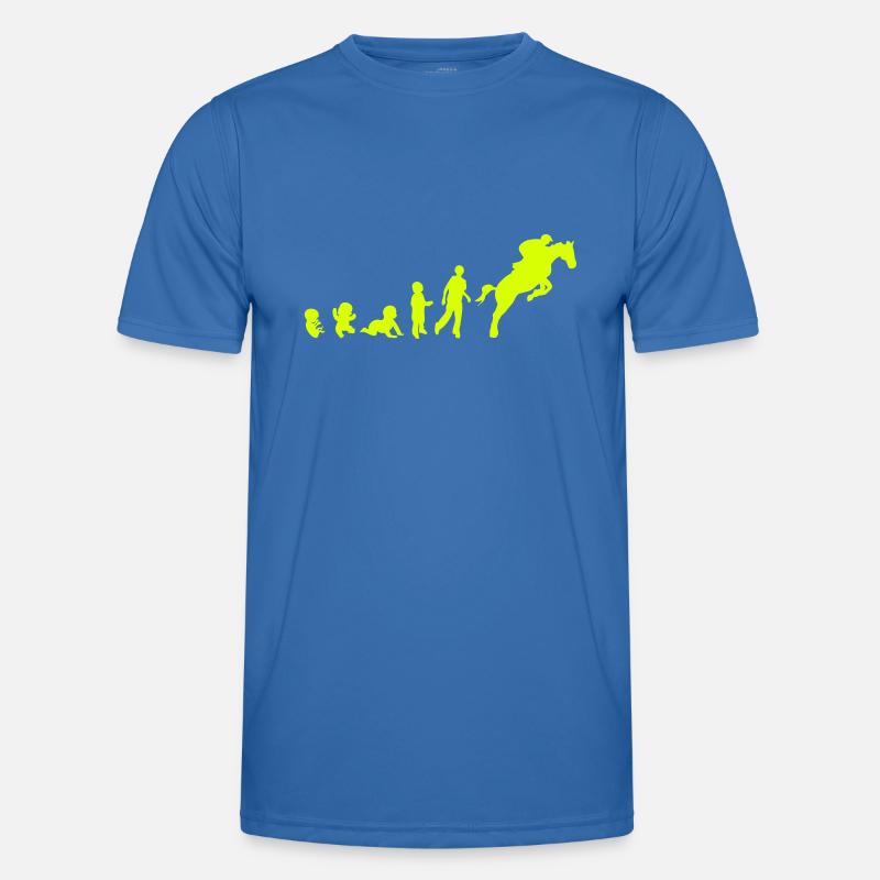Evolution cheval9 obstacle riding his - Men's Functional T-Shirt - royal blue