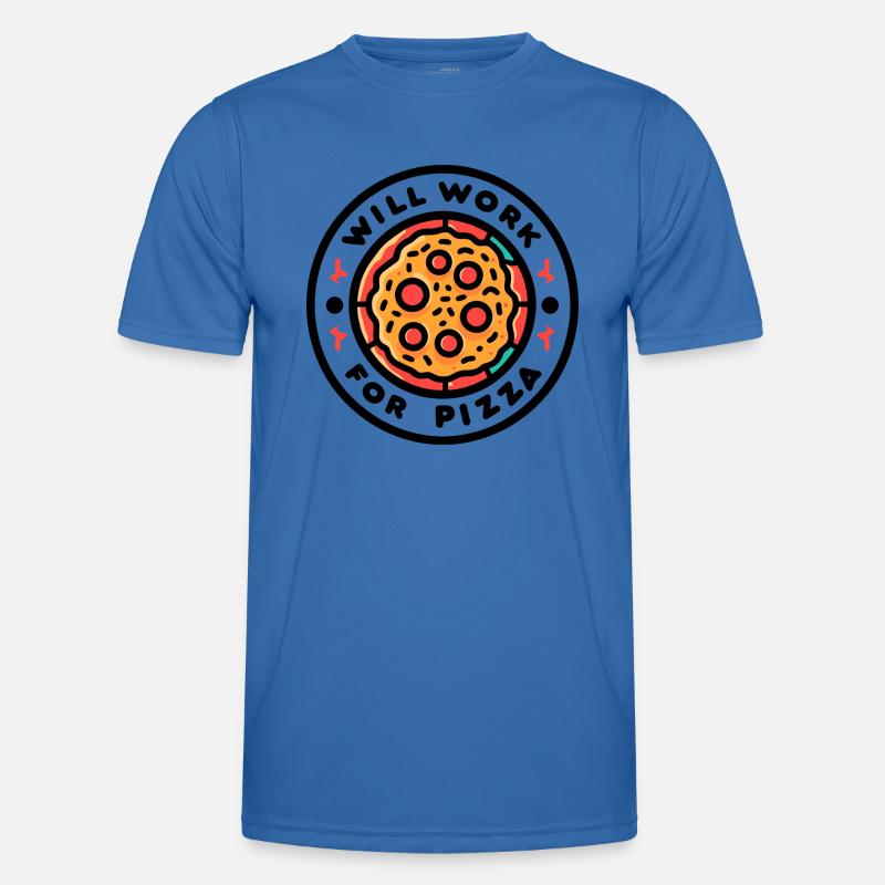 Will Work for Pizza Men's Functional T-Shirt
