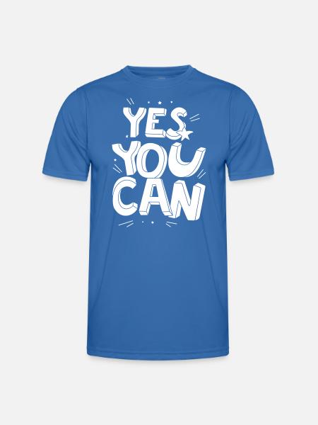 Yes you can - Men's Functional T-Shirt - royal blue
